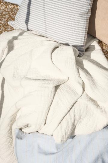 Plaid - Vaffelvævet Creme