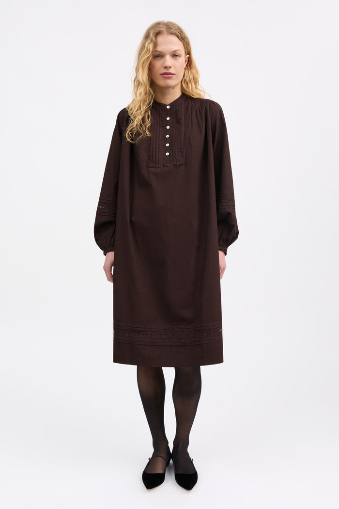 Skall Studio - Leaf Shirtdress - Dark Brown