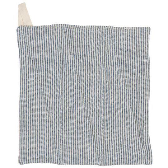 Grydelapper - Mørkeblå m. tynde striber