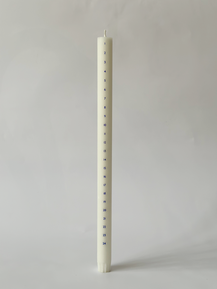 Åbenlys - Kalenderlys Ø2,2 cm - Blå tal