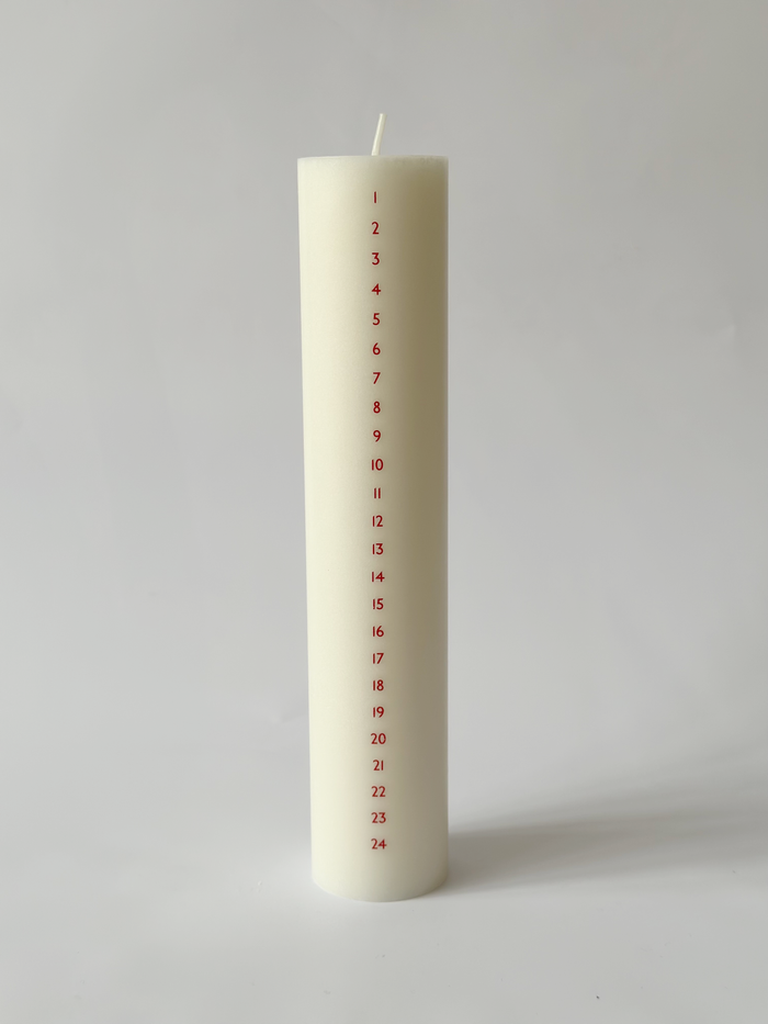 Åbenlys - Kalenderlys Ø5 cm - Rød