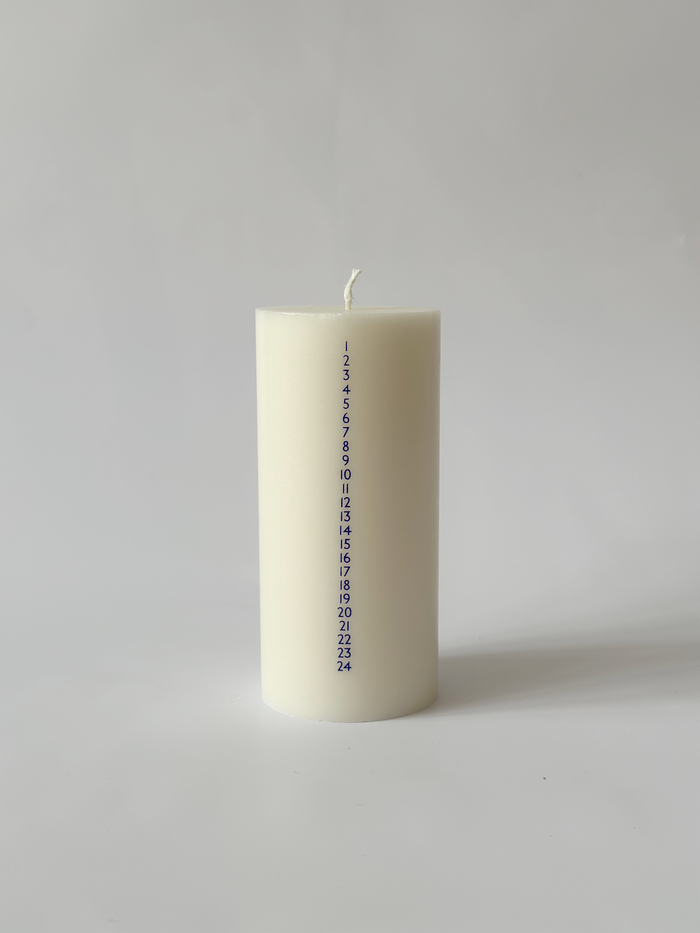 Åbenlys - Kalenderlys Ø7 cm - Blå