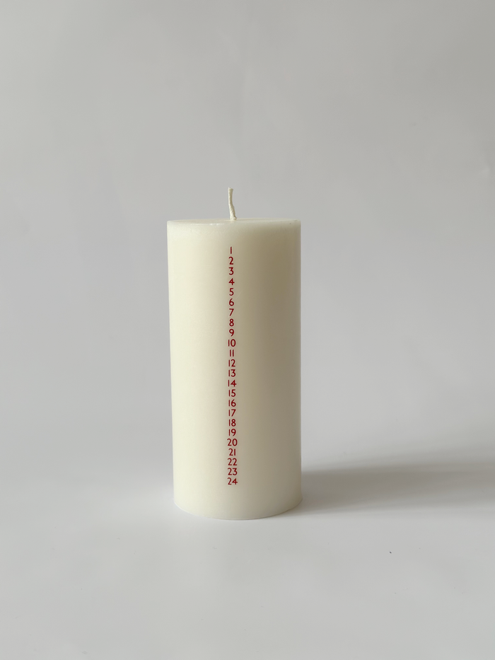 Åbenlys - Kalenderlys Ø7 cm - Rød