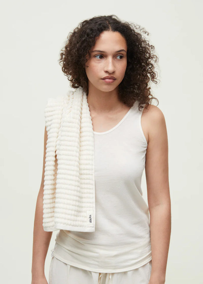 Aiayu - Cotton Senshu Towel 50x90 - Pure Ecru