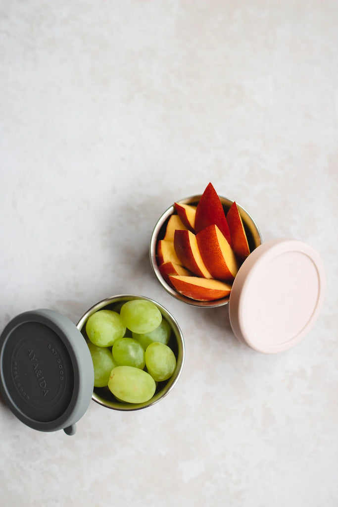 AYA&IDA - Snack Container - Dark Grey/Soft Rose