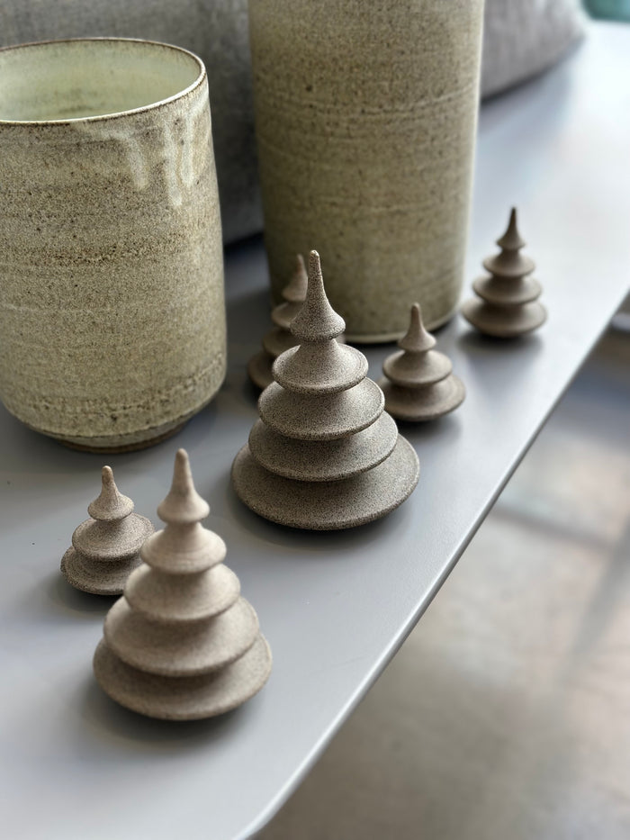 Keramik juletræer - rå