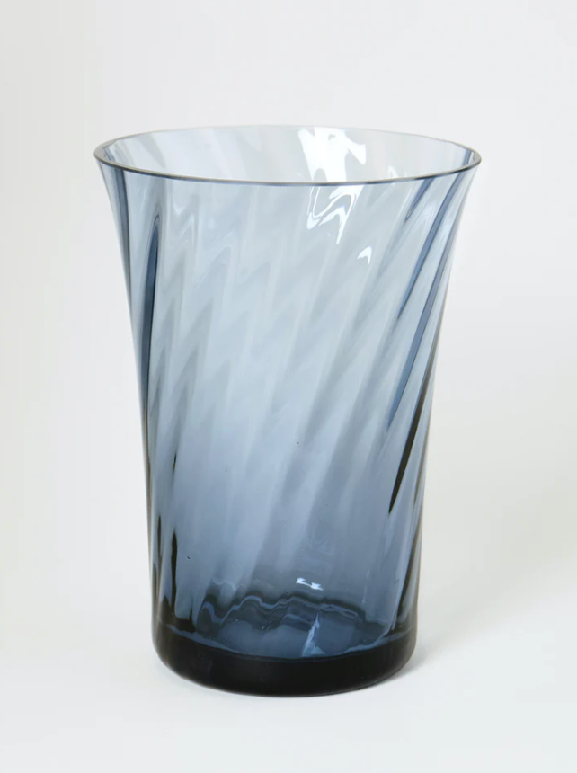 Stilleben - Concave vase - Swirl - Atlantic blue 20cm