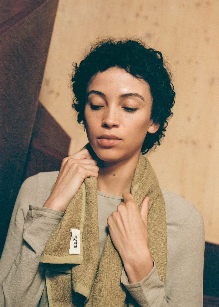 Aiayu - Linen Hand Towel - 50x90 - Saffron