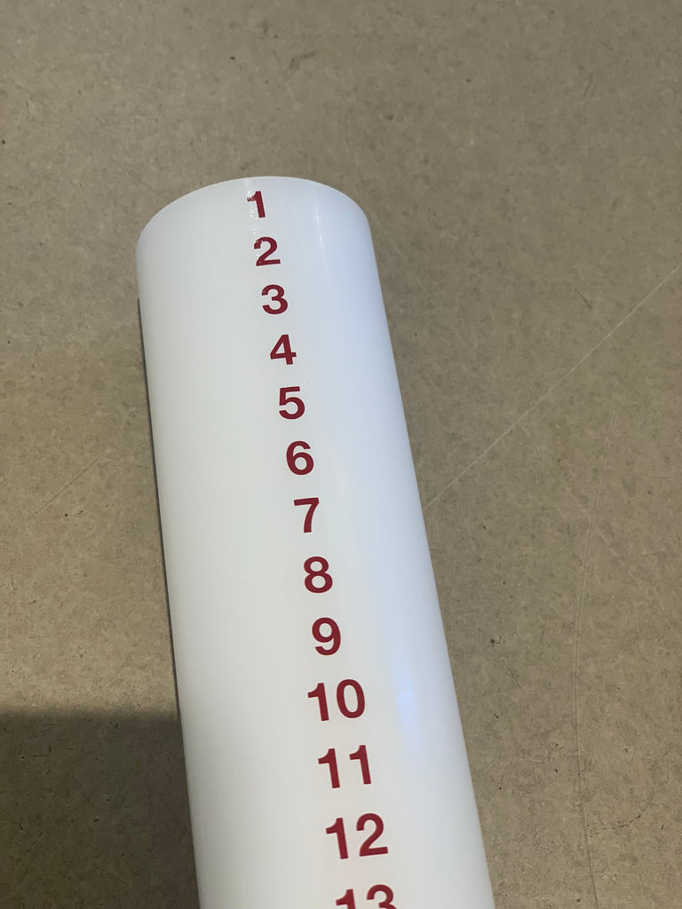 Kunstindustrien - Kalenderlys - 5x30 cm - Mørk Rød