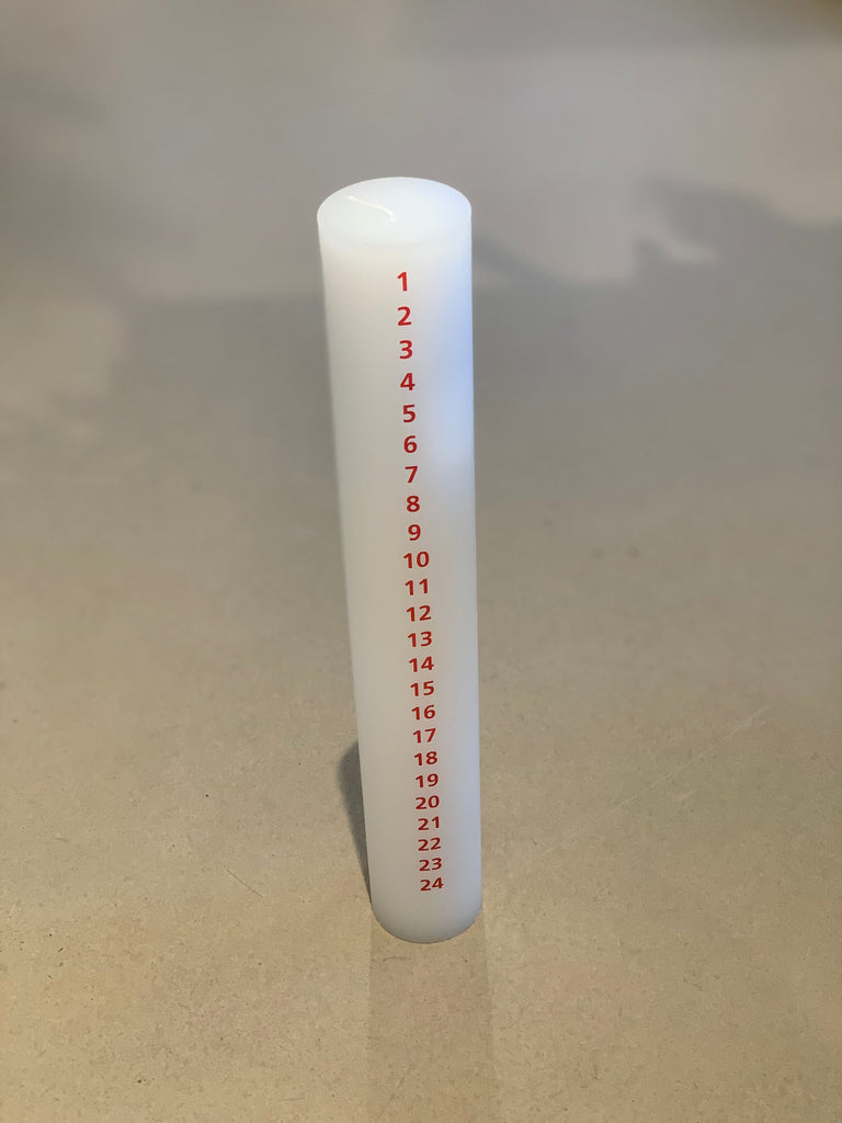 Kunstindustrien - Kalenderlys - 6x40 cm - Rød