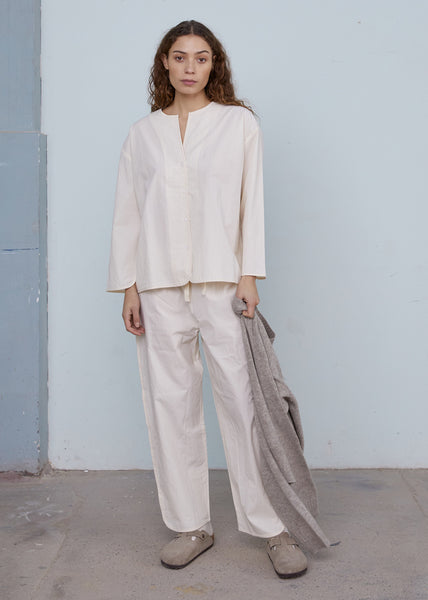 Aiayu Pyjamas Poplin Pure Ecru