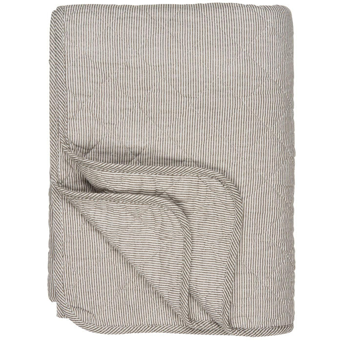 Quiltet Plaid - Brune striber