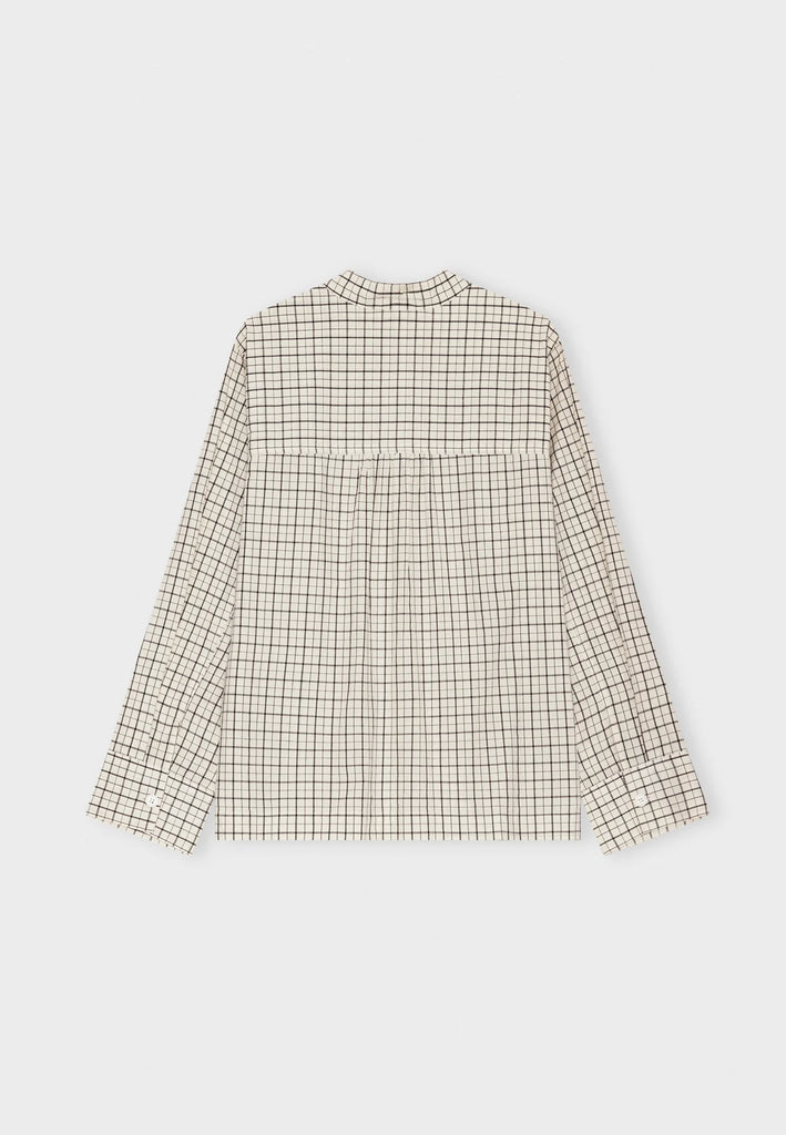 Moshi Moshi Mind - Ayla Shirt Check - Ecru/Moonless Night