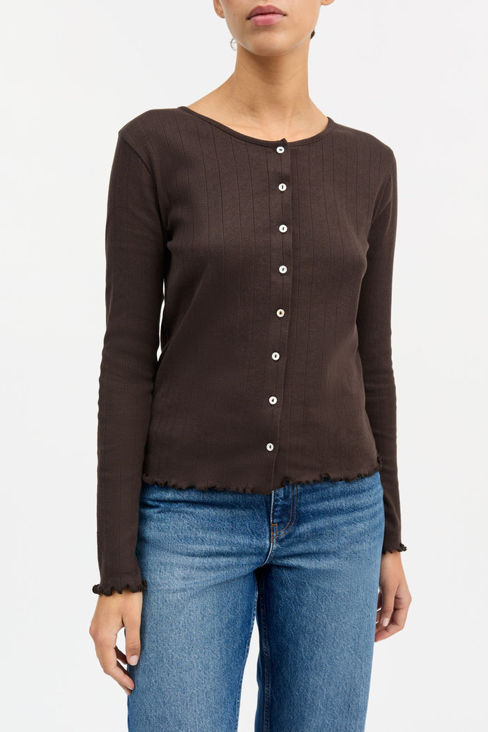 Skall Studio - Edie Cardigan - Dark Brown