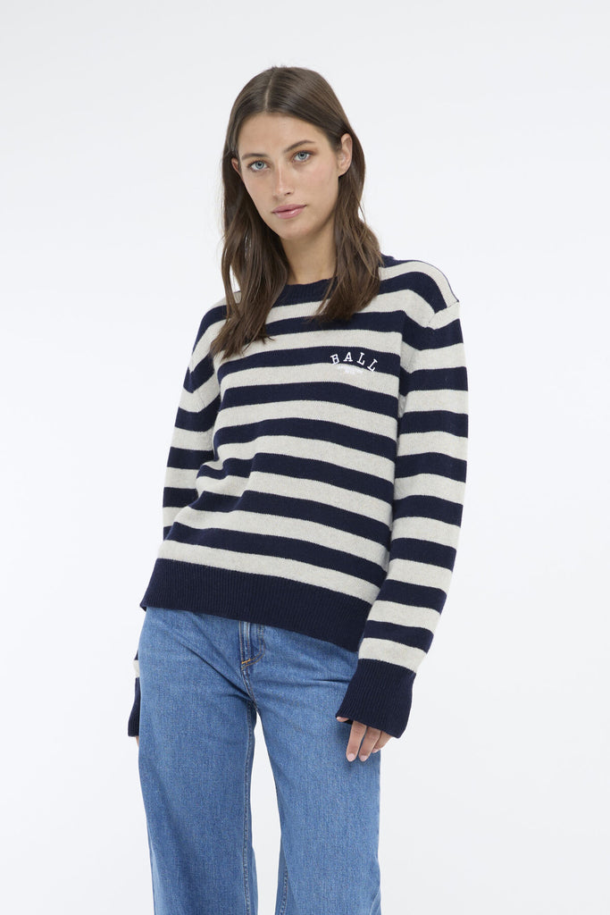 Ball - Batardelli Crewneck - Skycaphain W. Birch Strip