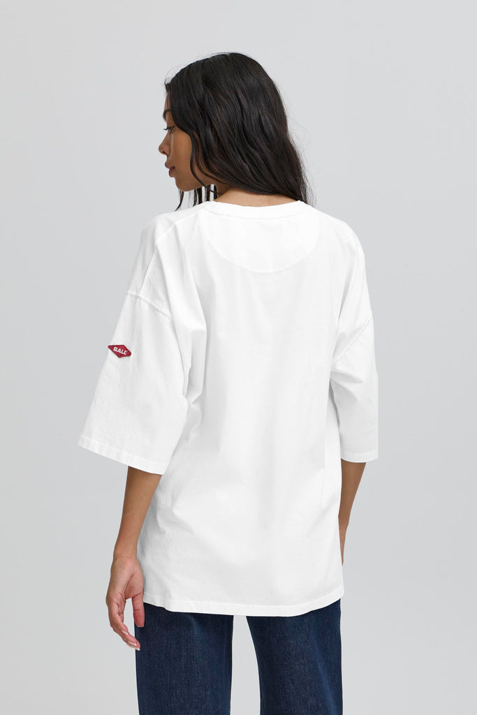 Ball - Baviola Double Neck Tee - Blanc De Blanc