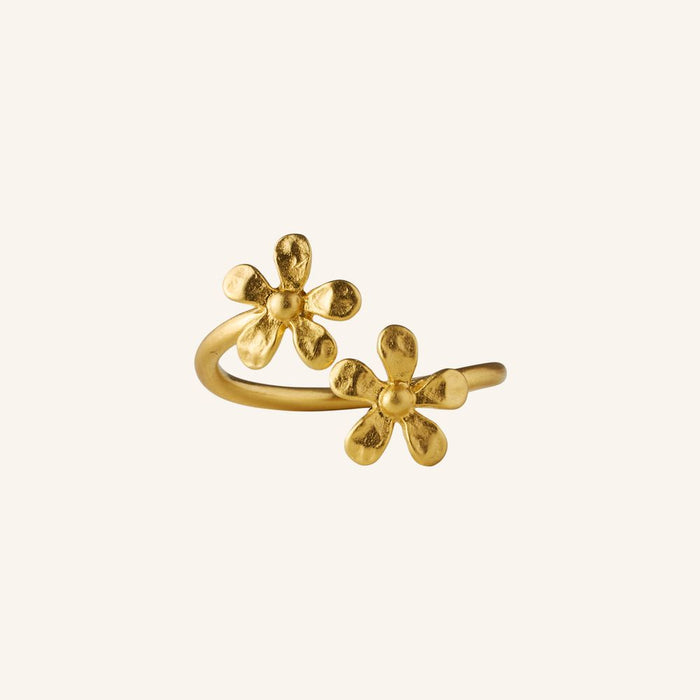 Pernille Corydon - Wild Poppy Ring - Forgyldt