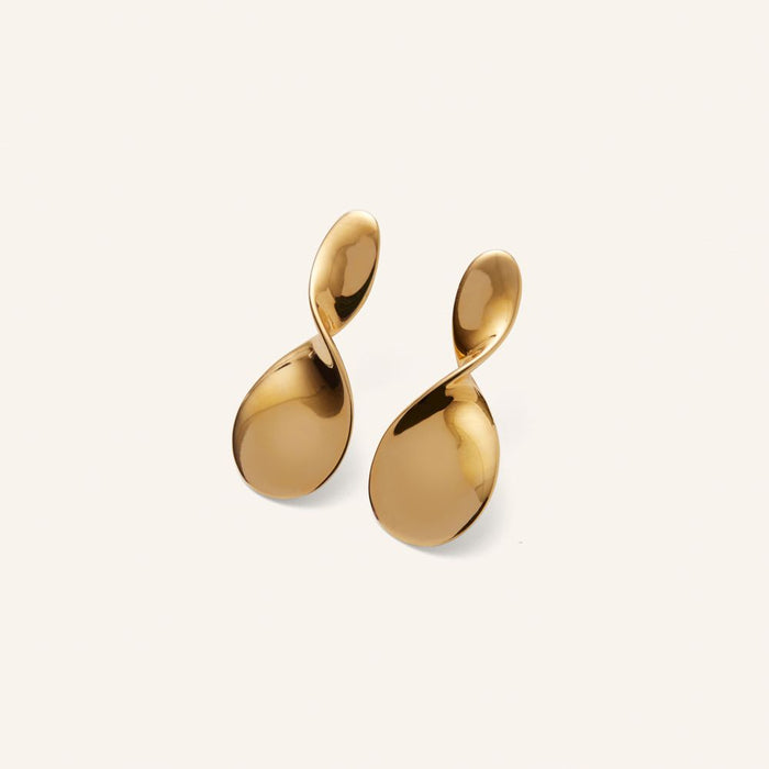 Pernille Corydon - Small La Pausa Earrings - Forgyldt