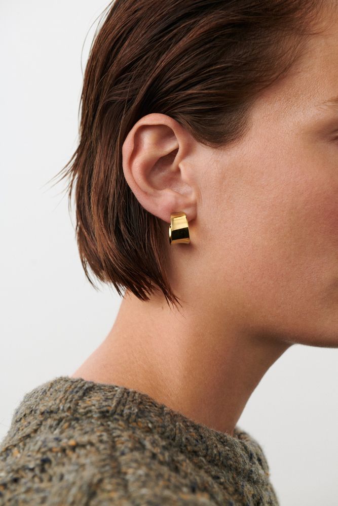 Pernille Corydon - Reflection Hoops - Forgyldt