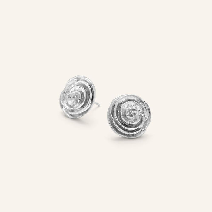 Pernille Corydon - Large Rose Earsticks - Sølv