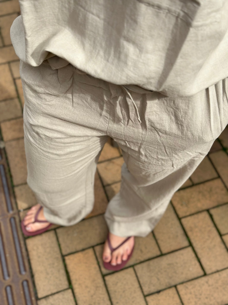 Frau - Sydney Linen Pant Long - Pure Cashmere