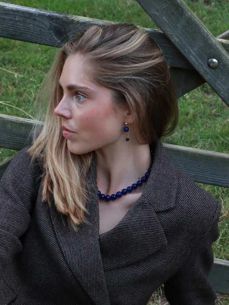 Faro Lapis Lazuli - Krystal Halskæde