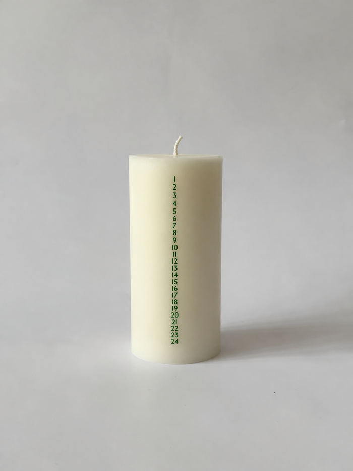 Åbenlys - Kalenderlys Ø7 cm - Grøn