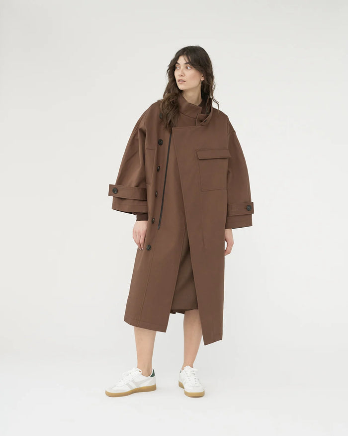 Af Agger - Water Resistant Trench Coat - Dusty Brown