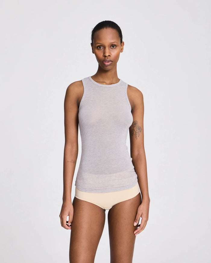 Gai+Lisva - Alberte Top Wool - Light Grey Melange
