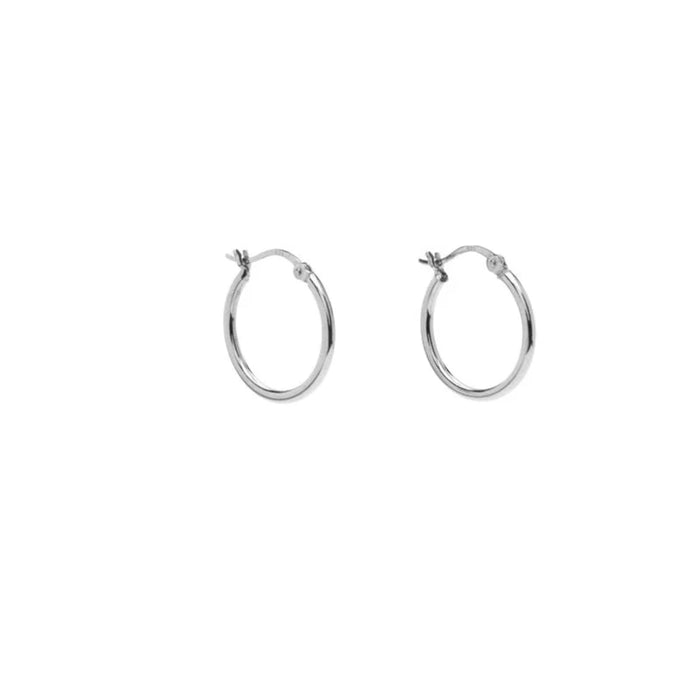 Basic Medium Hoops - Sølv