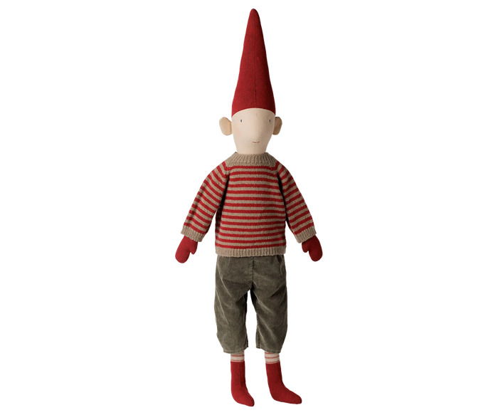 Maileg - Nisse Str. 5 - Dreng m. Strikket Stribet Sweater