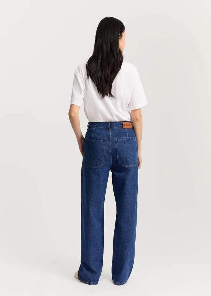 Aiayu - Carlo Midwaist Wide Jeans - Mid Blue