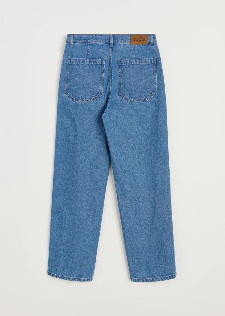 Aiayu - Carlo Midwaist Wide Jeans - Clear Blue