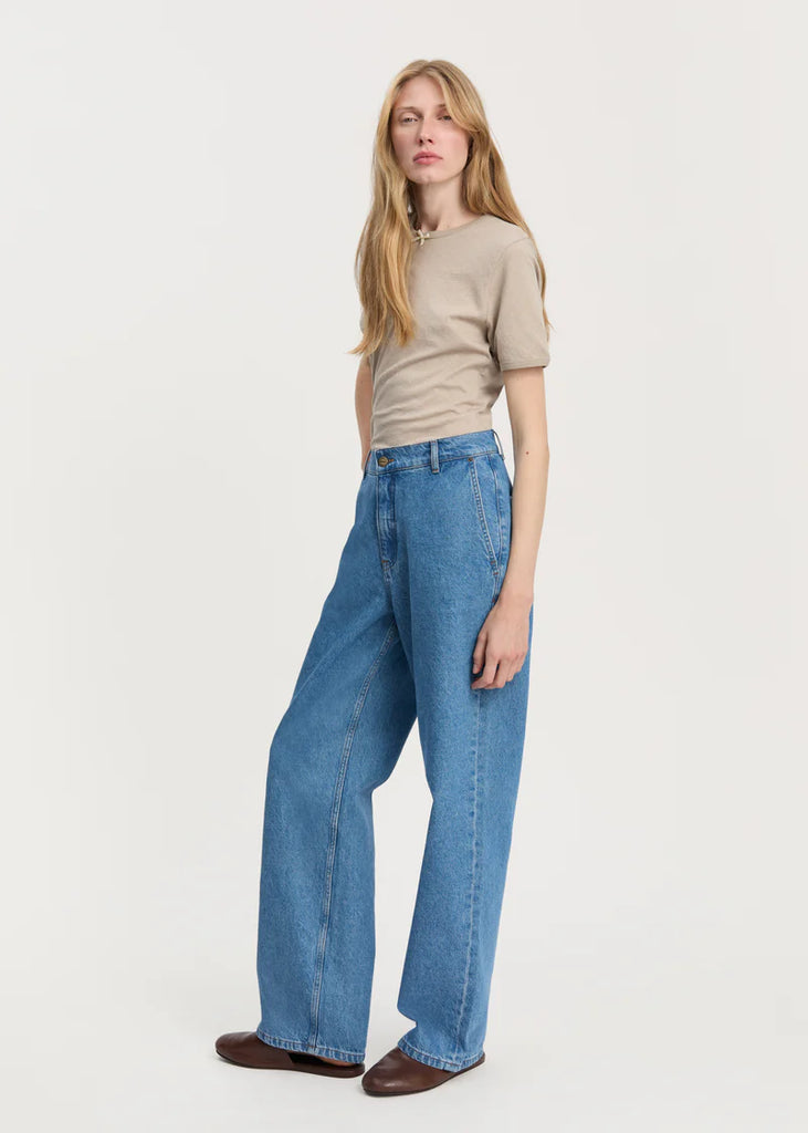 Aiayu - Carlo Midwaist Wide Jeans - Clear Blue