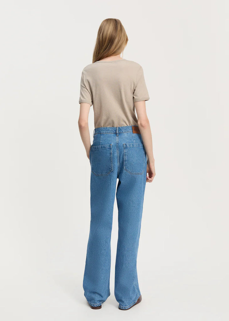 Aiayu - Carlo Midwaist Wide Jeans - Clear Blue