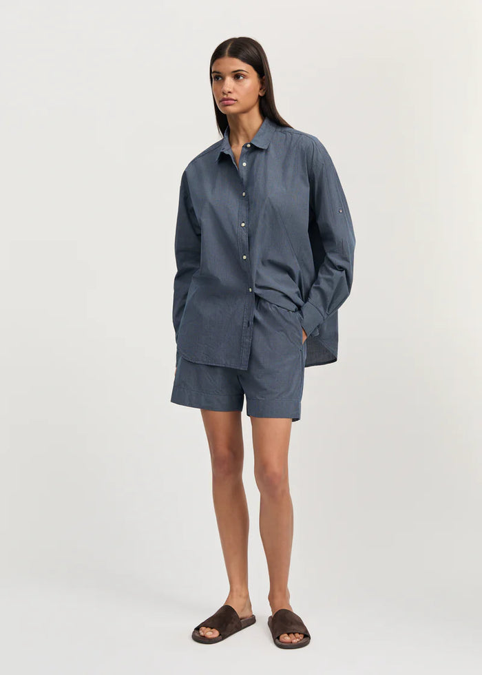 Aiayu - Casual Shorts - Navy Check