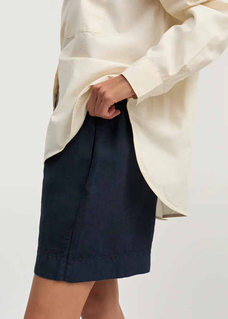 Aiayu - Casual Shorts Linen - Navy