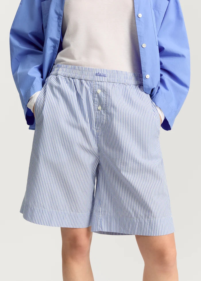 Aiayu - Casual Shorts Long Petite - Mix Air Blue