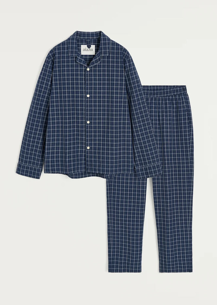 Aiayu - Classic Pyjamas Check - Mix Navy