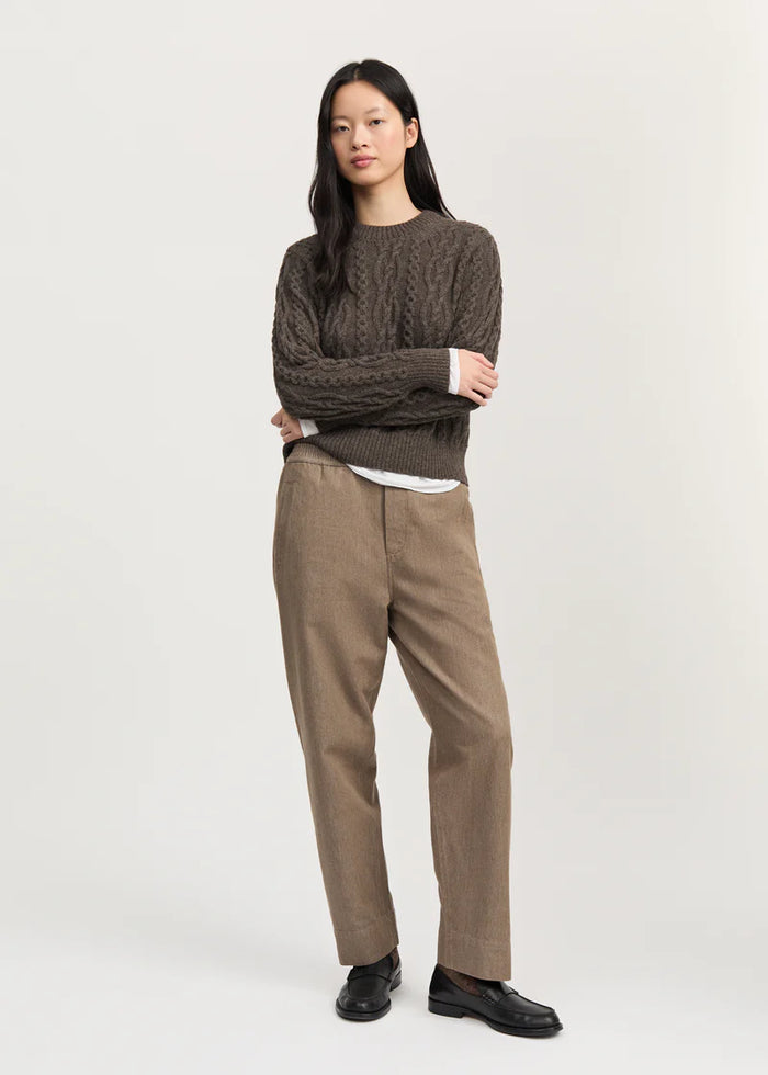Aiayu - Coco Pant Twill - Smokey Brown Melange