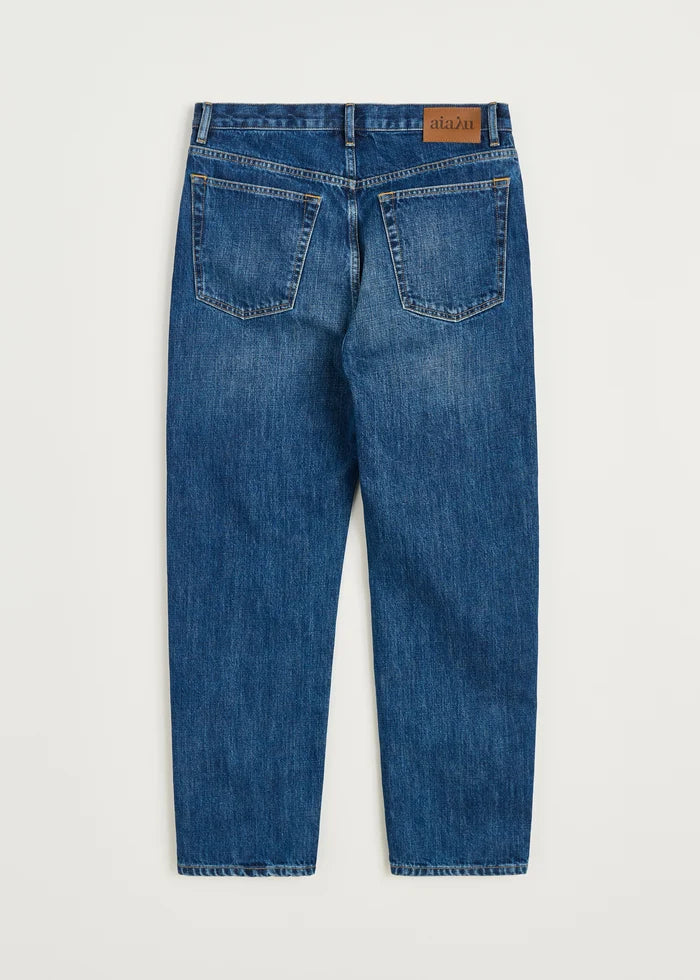 Aiayu - Collin Midwaist Relaxed Jeans - Worn Blue
