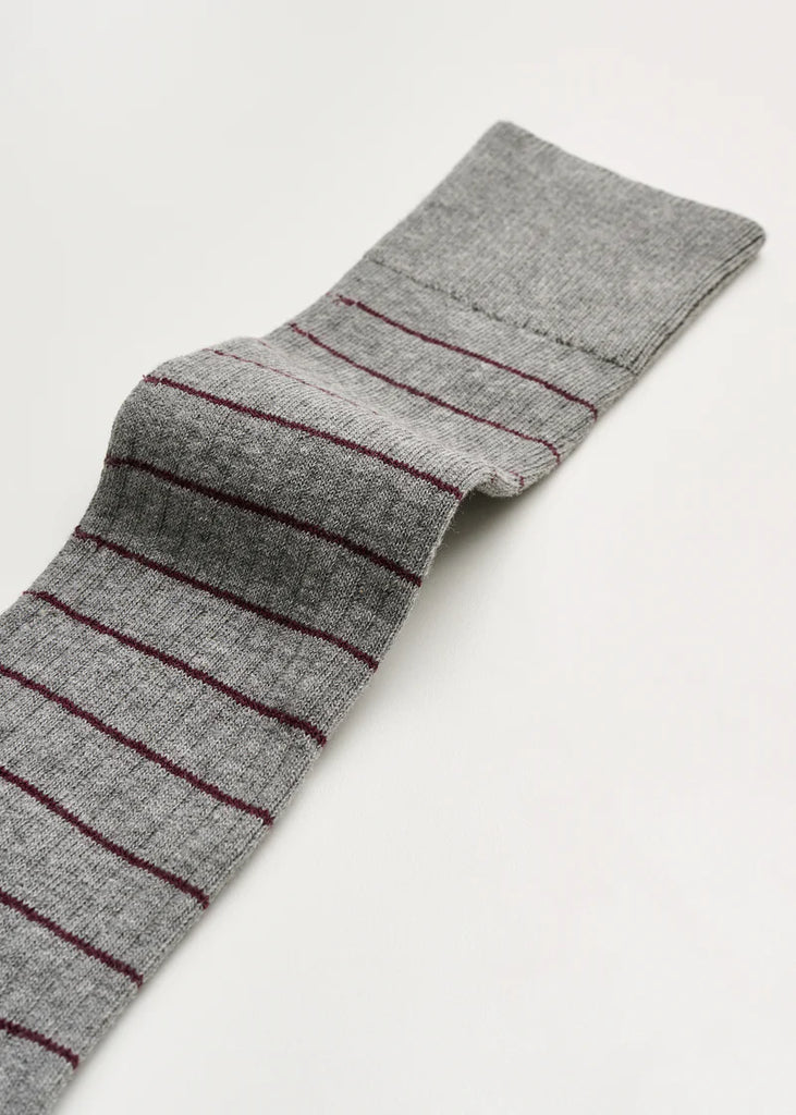 Aiayu - Cotton Long Socks - Mix Bordeaux Melange