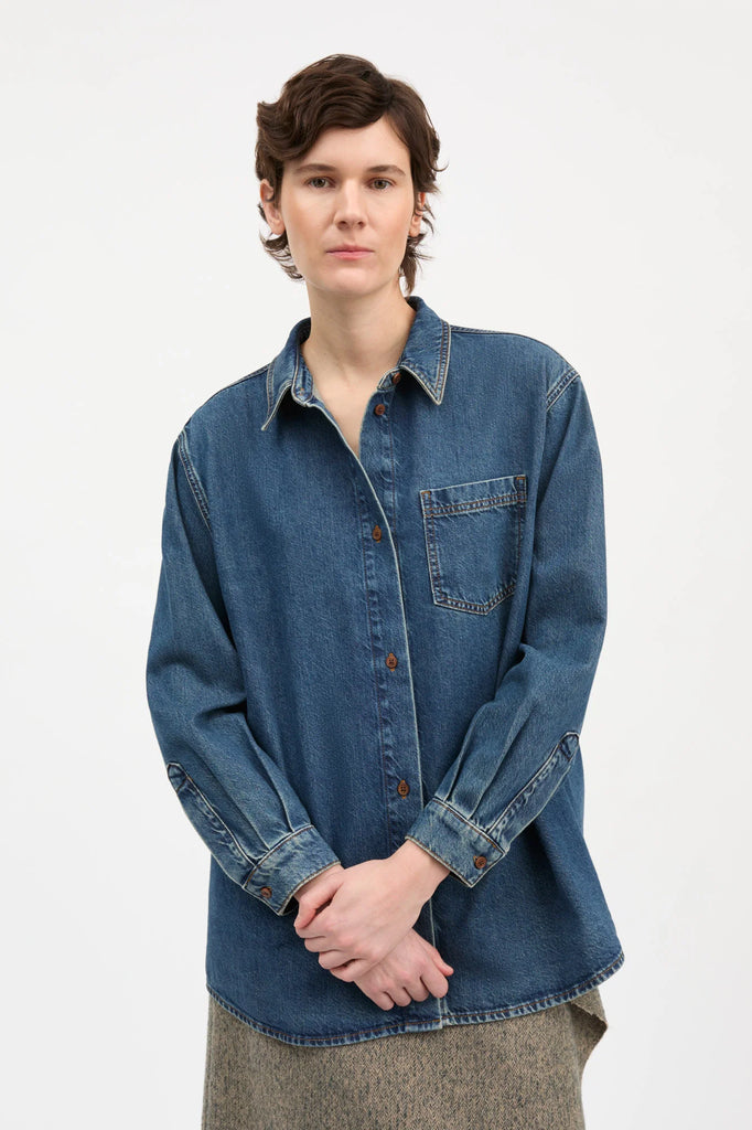 Skall Studio - Edgar Shirt - Washed Dark Blue