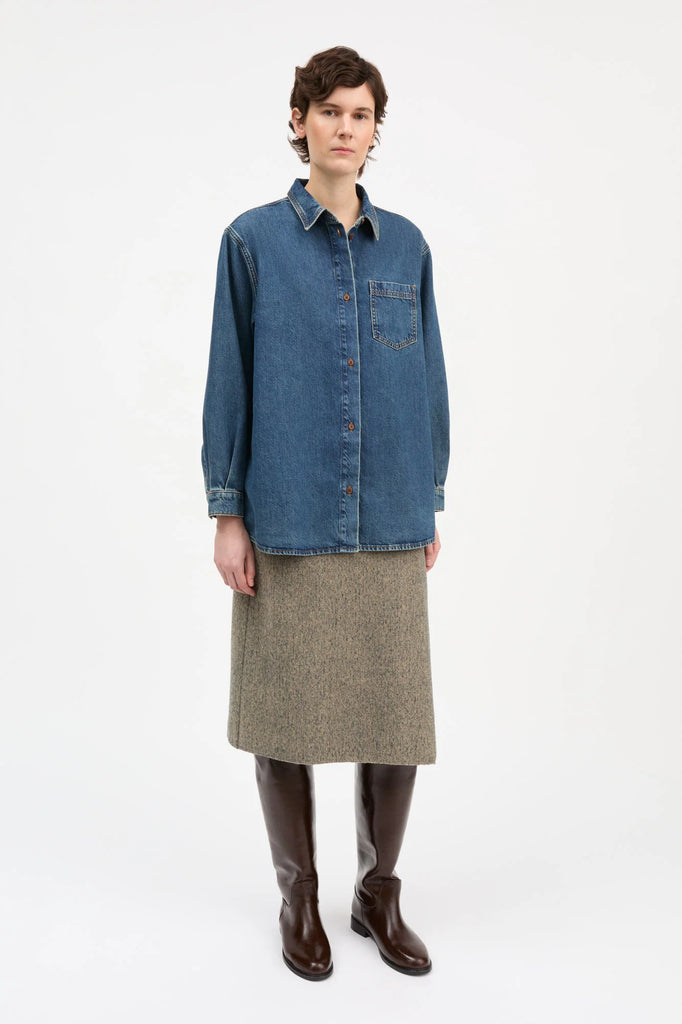 Skall Studio - Edgar Shirt - Washed Dark Blue
