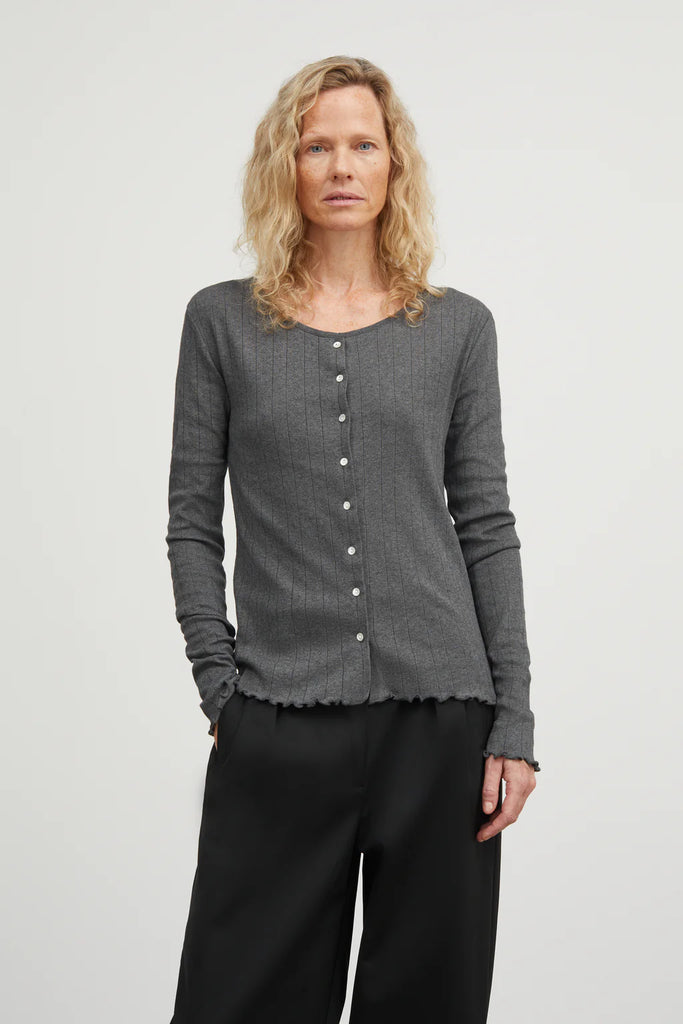 Skall Studio - Edie Cardigan - Grey Melange