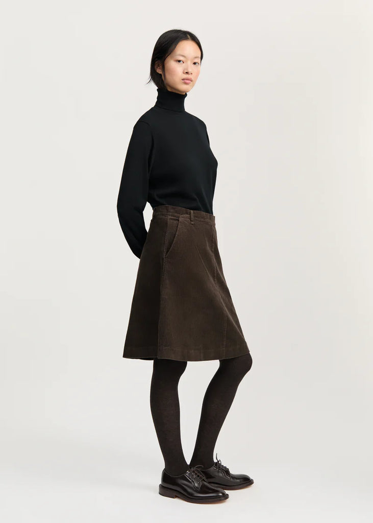 Aiayu - Estelle Skirt Cordoroy - Smokey Brown