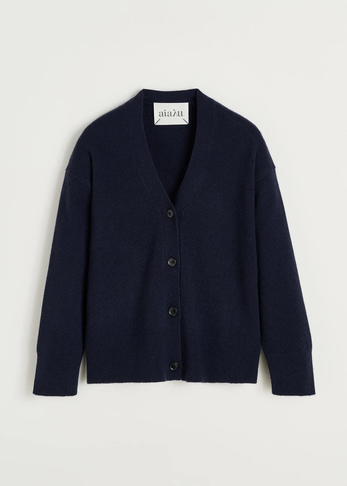 Aiayu - Flora Cardigan - Black Blue