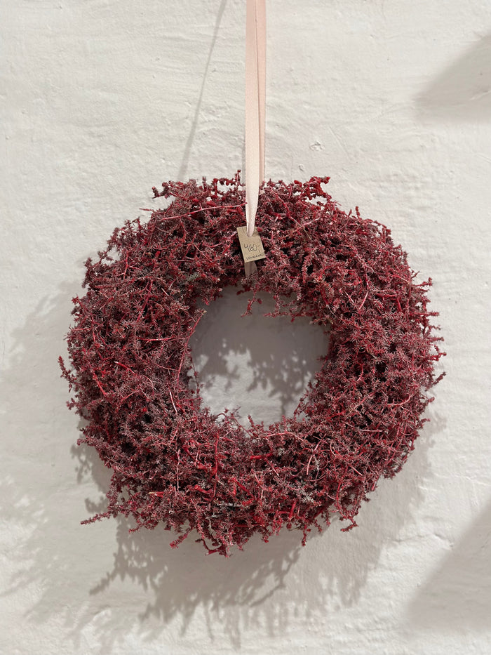 Krans af vokset enebær - Rød