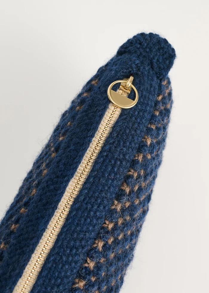 Aiayu - Helen Classic Clutch - Mix Navy/Brown