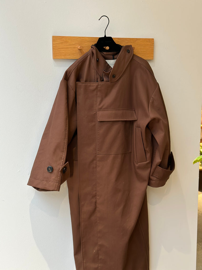 Af Agger - Water Resistant Trench Coat - Dusty Brown